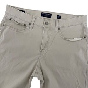 Lucky Brand 121 Slim Straight Mens 34x30 Khaki Tan Chino Pants Stretch 5-Pocket